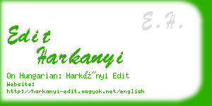 edit harkanyi business card